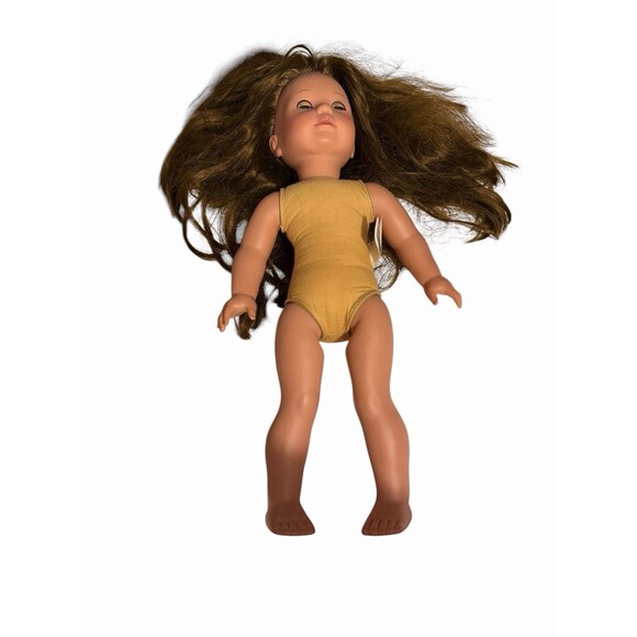 Gotz Puppe Doll 18” Exclusively for Pottery Barn Kids Cloth Body Brown Hair/Eyes - Picture 9 of 13